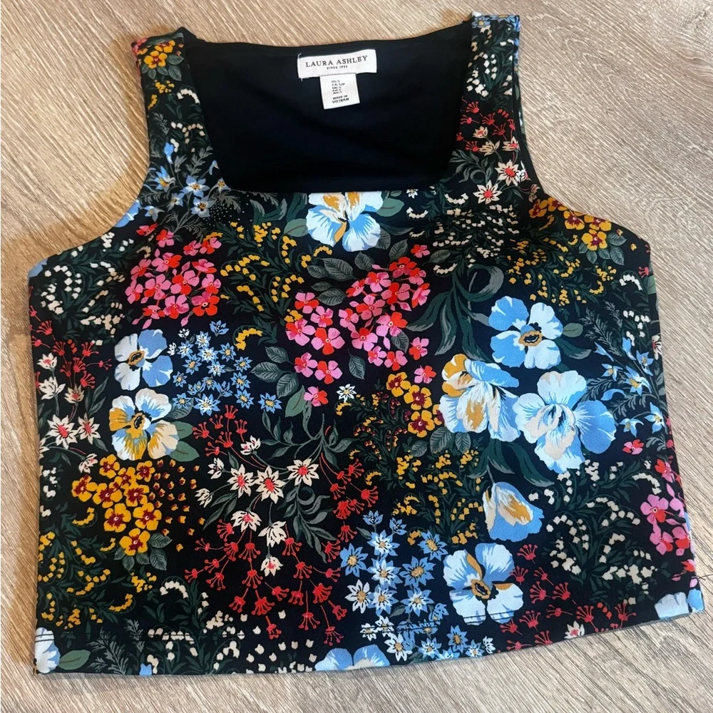 Laura Ashley Floral Women's Top - Multicolor - Picture 1 of 5